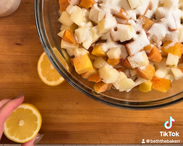 Peach & Pear Strudel Tart